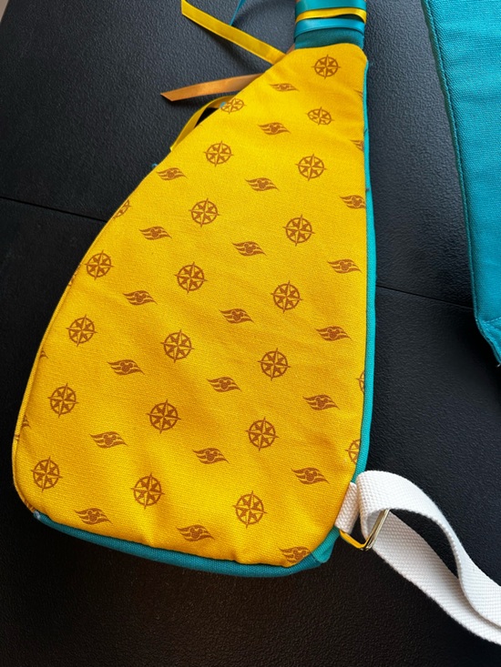 Disney Cruise Line Treasure Royal Adventure Tea Party Embroidered Sling Bag Pack - Picture 9 of 11